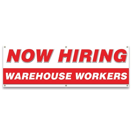 Signmission Now Hiring Warehouse Workers Banner Apply Inside Accepting Application Single Sided B-72-30321